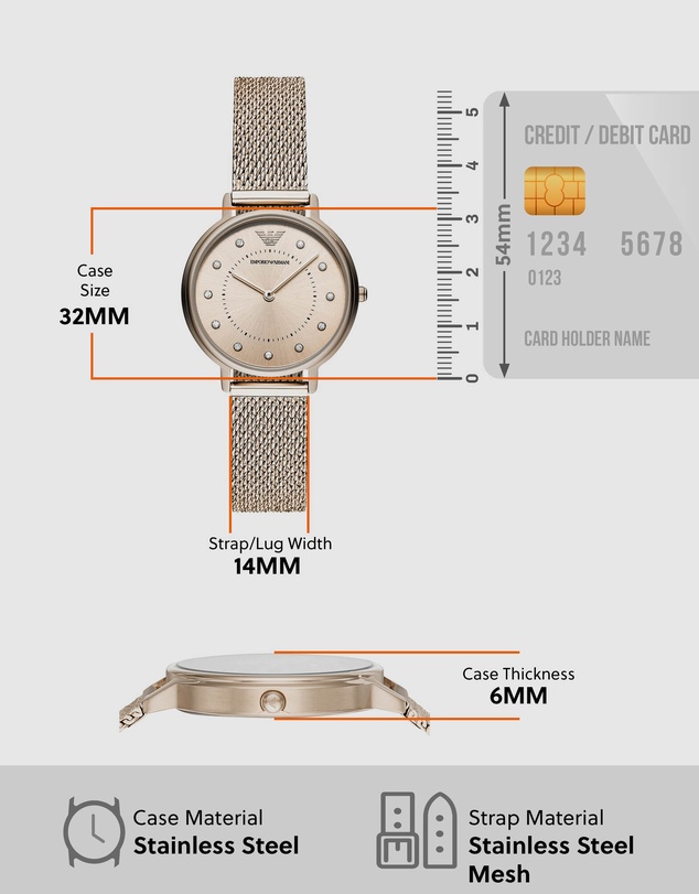 Emporio Armani - Pink Analogue Watch