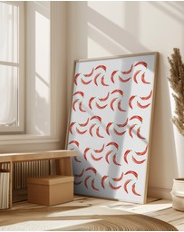 Olive et Oriel - Chili Pattern by Kathrinmay Art Print