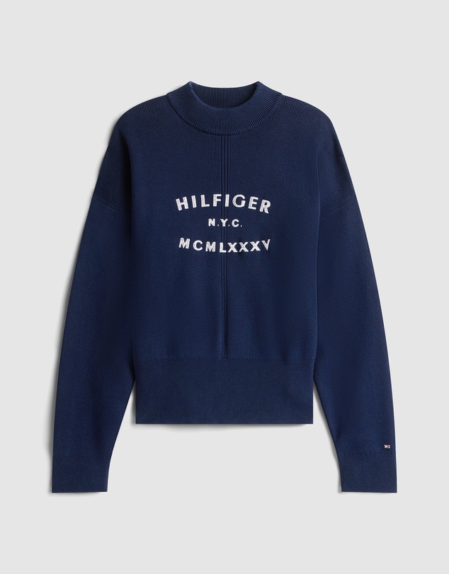 Tommy Hilfiger - Graphic Mock Neck Sweater