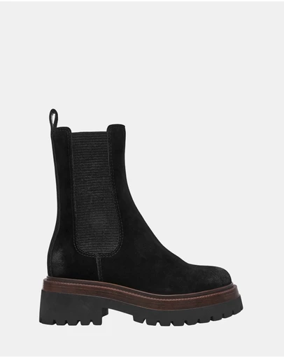 Steve Madden - Blitzen Black Suede Booties