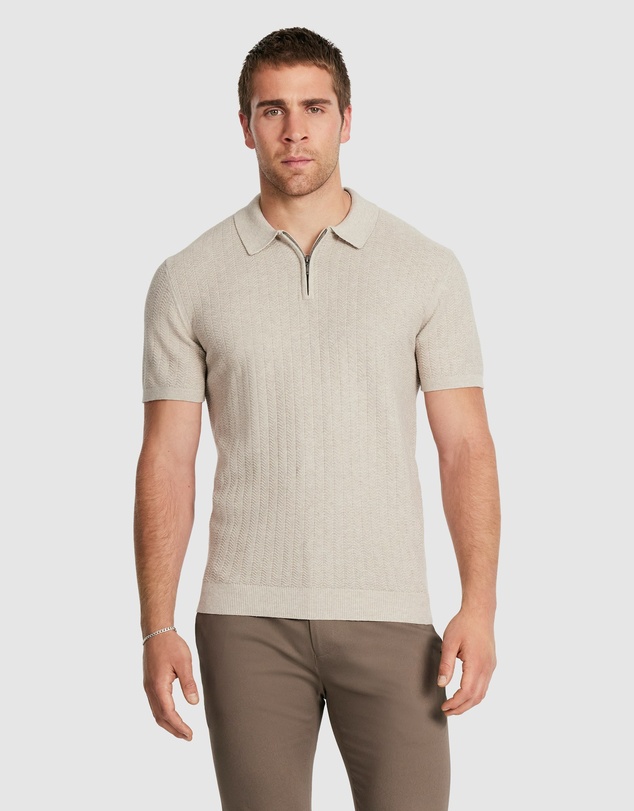 Tarocash - Darius Zip Knit Polo