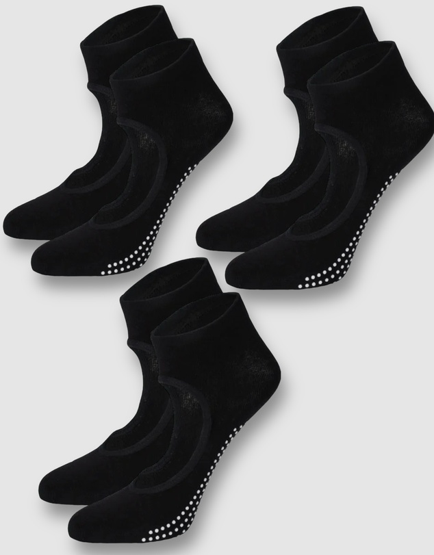 High Heel Jungle - Peek Pilates Yoga Grip Socks - 3 Pack
