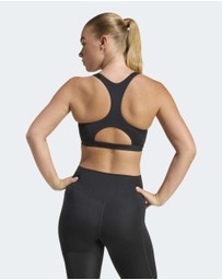 adidas Performance - Optime Essentials Workout Zip-Front Medium Support Bra Womens