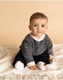 Bebe by Minihaha - Jake Stripe Knitted Jumper - Babies