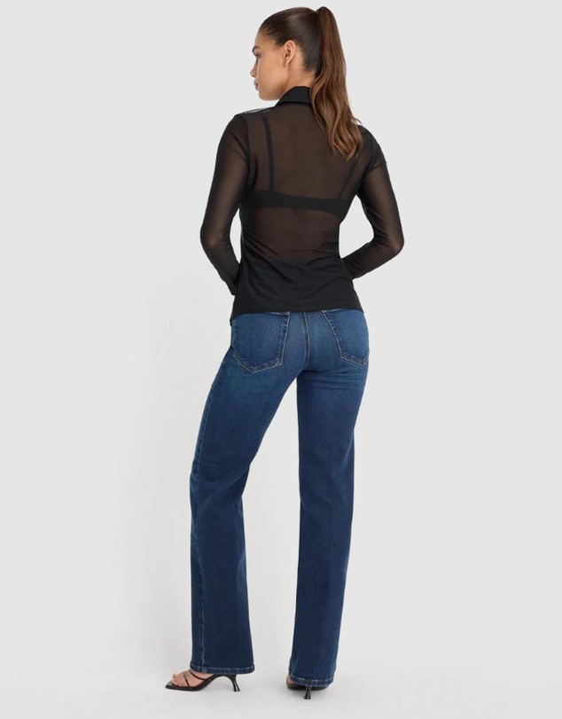 Good American - Soft Tech Good True Straight Jeans