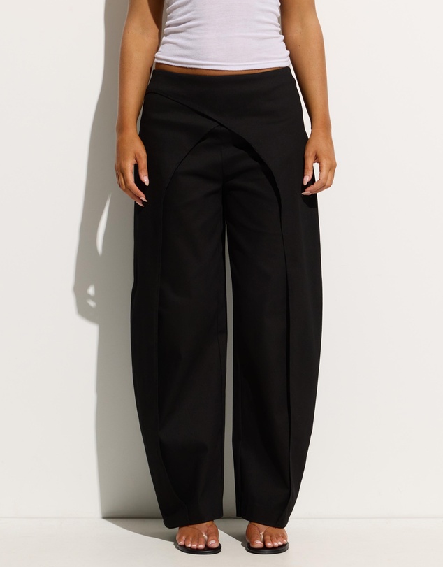 Dazie - Nikia Low Rise Wrap Barrel Cotton Pants