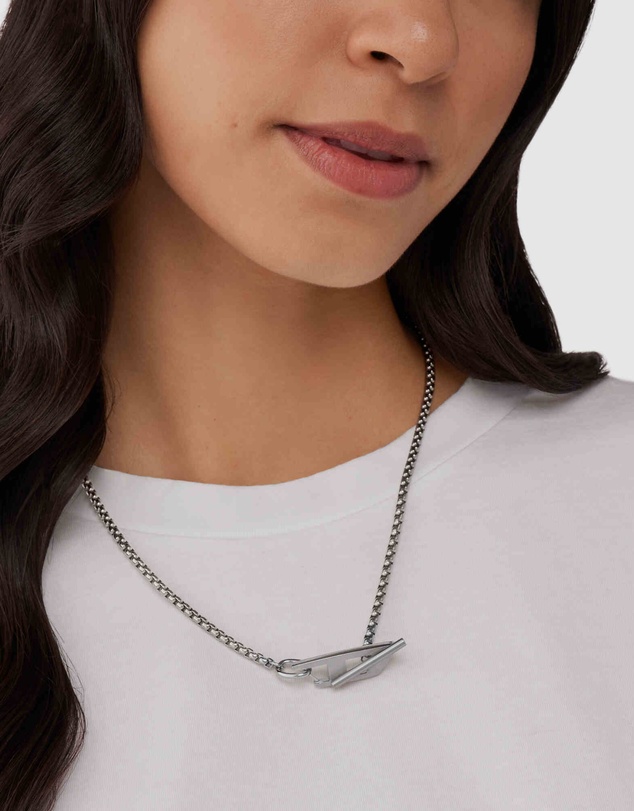 Diesel - Steel Silver Tone Necklace