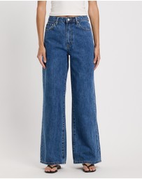 AERE - High Rise Wide Leg Jeans