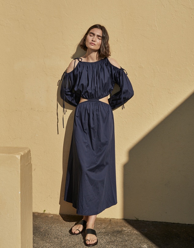 FRIEND of AUDREY - Yolanda Tie Cut Out Dress