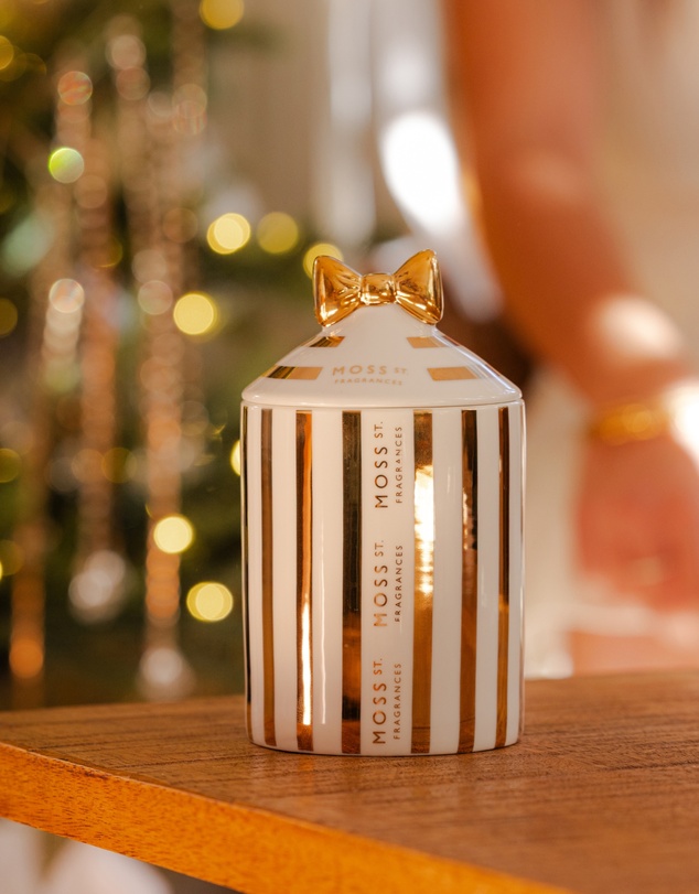 Moss St Fragrances - Fresh Biscotti & Amber Ceramic Candle 360g