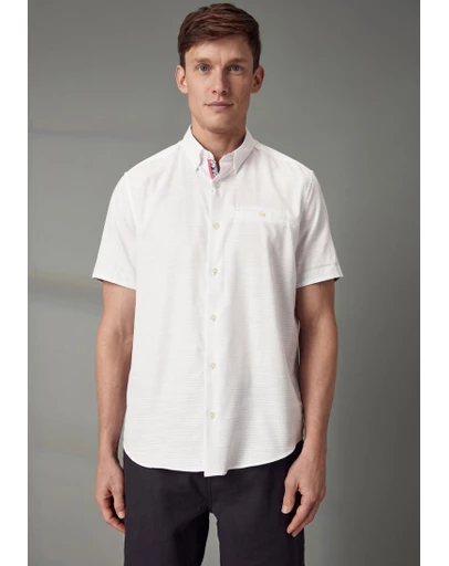 NEXT - Textured Trimmed Short Sleeve Shirt