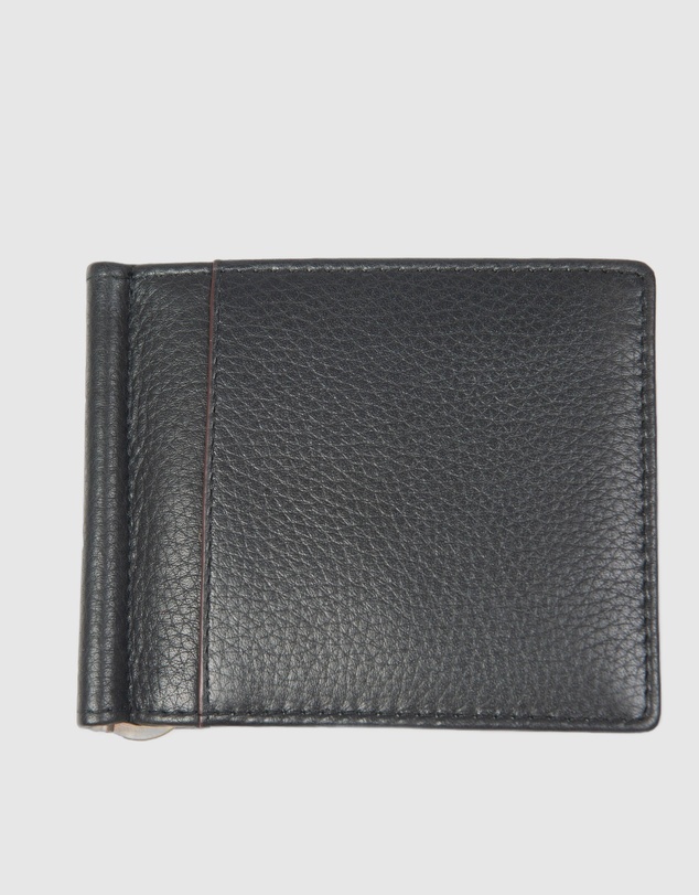 DENTS - Two-Tone Pebble Grain Leather Money Clip Wallet with RFID Blocking