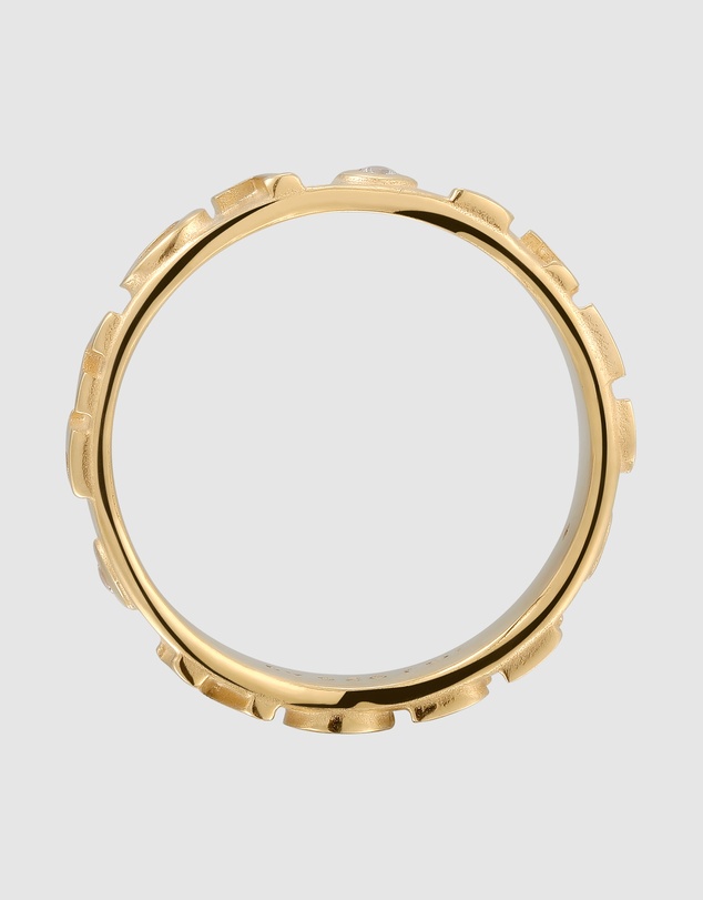 Elli Jewelry - More Self Love Ring with Zirconia in Gold-Plated 925 Silver