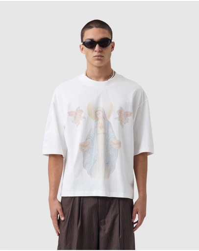 Zanerobe - Mary Flow Crop Tee Vintage White
