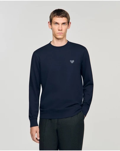 Sandro - Single Coeur Crewneck Sweatshirt