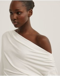 Witchery - Asymmetric Draped Long Sleeve Top