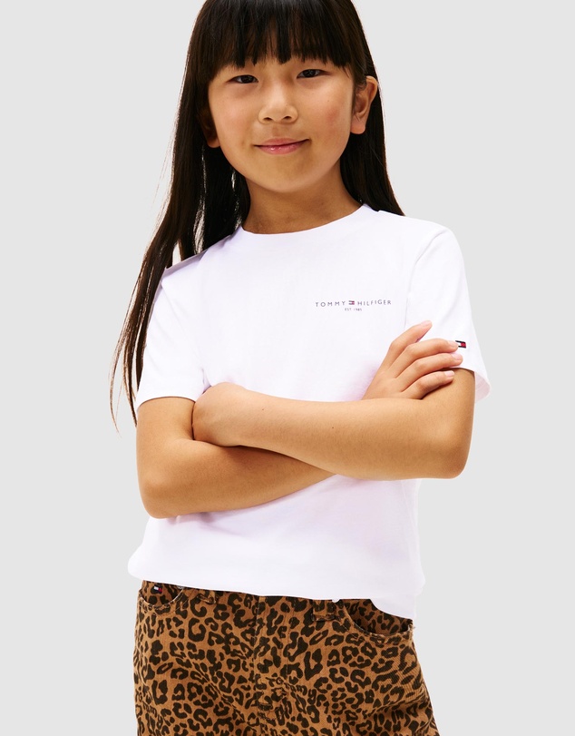 Tommy Hilfiger - Unisex Logo Crew Neck T-Shirt - Kids