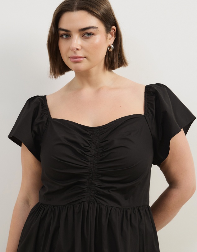 Atmos&Here Curvy - Andy Cotton Poplin Midi Dress