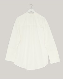Revibe - Repaired Minima Esenciales Raine Cotton Shirt With Wide Cuffs - AU 8