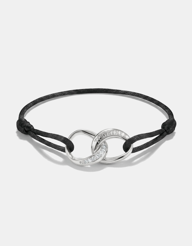 THOMAS SABO - THOMAS SABO Textile bracelet Together black with zirconia