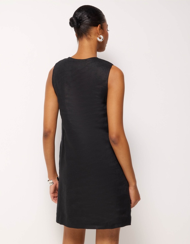 AERE - Orla Linen U-Neck Mini Dress