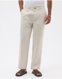 AERE - Relaxed Leg Tailored Linen Pants