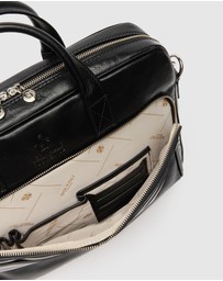 Republic of Florence - Pretoria Black Leather Laptop Briefcase