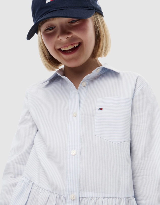 Tommy Hilfiger - Essential Patch Pocket Oxford Shirt Dress - Kids
