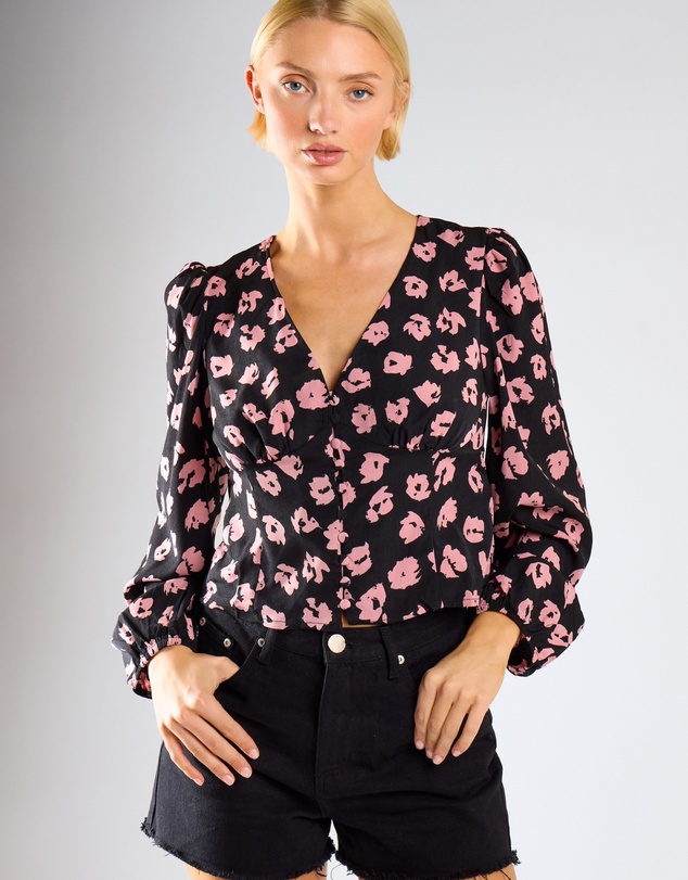 Glamorous - V-neck long sleeves top
