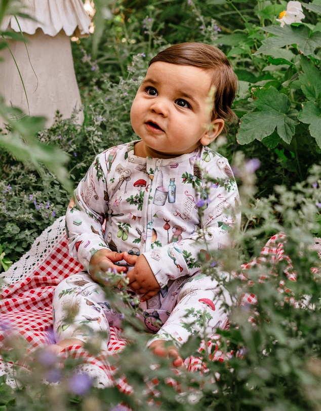 Fleur Harris - 'Mini Magic Gingham' Timeless Coverall in Tapioca
