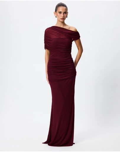 Tussah - Eleanor Mesh Off The Shoulder Maxi Dress