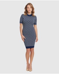 GUESS - Navy Logo Lise Knit Dress