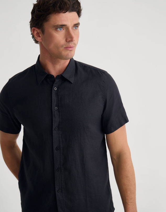 Oxford - Leyton French Linen Short Sleeve Shirt