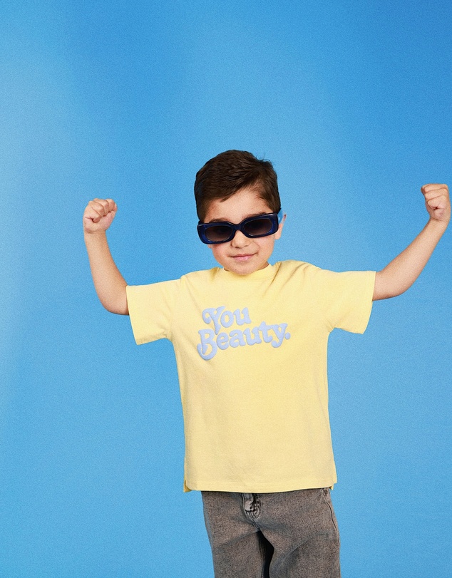 Skwosh - You Beauty Kids Slang Tee in Lemon
