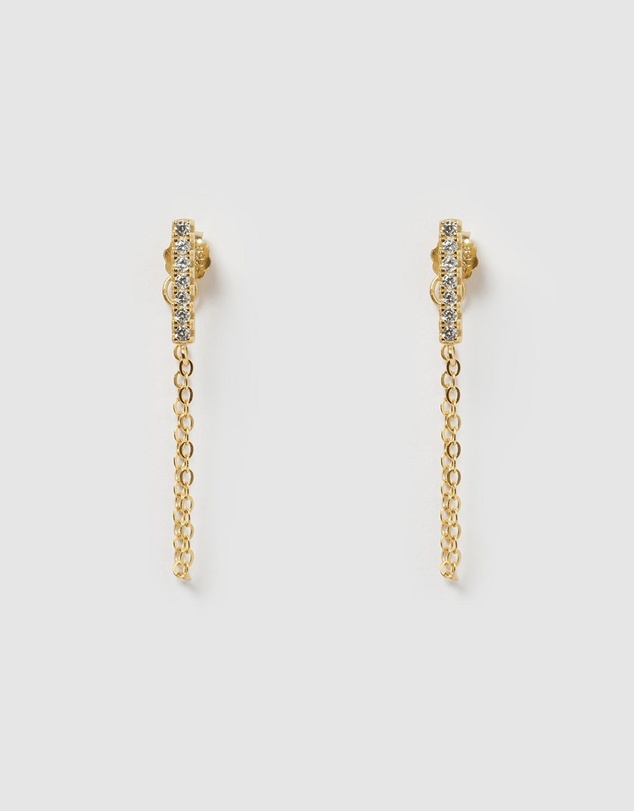 Izoa - Sandra Chain drop Earrings