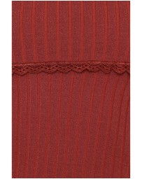 Petal & Pup - Sirmione Off Shoulder Pointelle Top - Burgundy