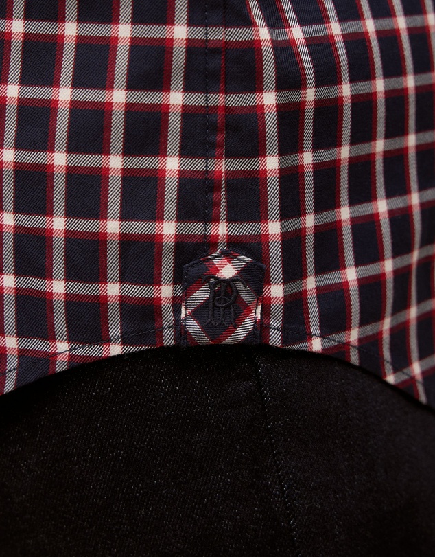 Trenery - Regular Fit Fine Check Shirt in Navy