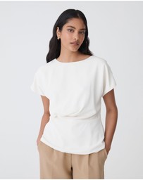 Forcast - Bonnie Gathered Peplum Top
