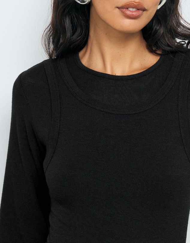 AERE - Tara Layered Jersey Top