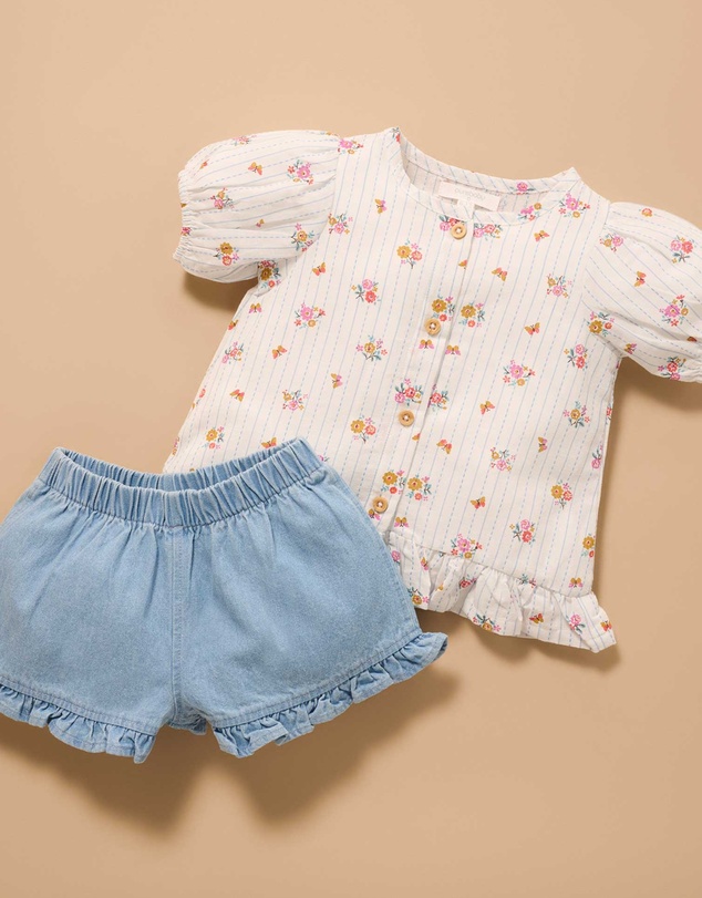 Purebaby - Butterfly Stripe Set-Kids-Babies