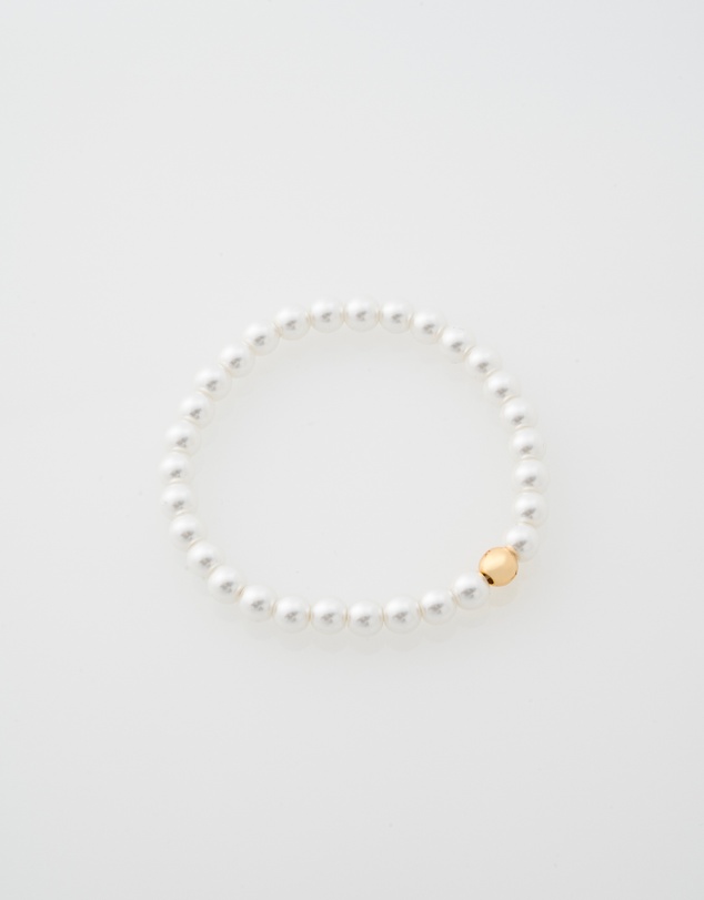 Ted Baker - LORENA: Logo Bead Pearl Elasticated Bracelet