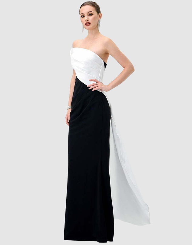 Bariano - Roella Asymmetric Sash Gown