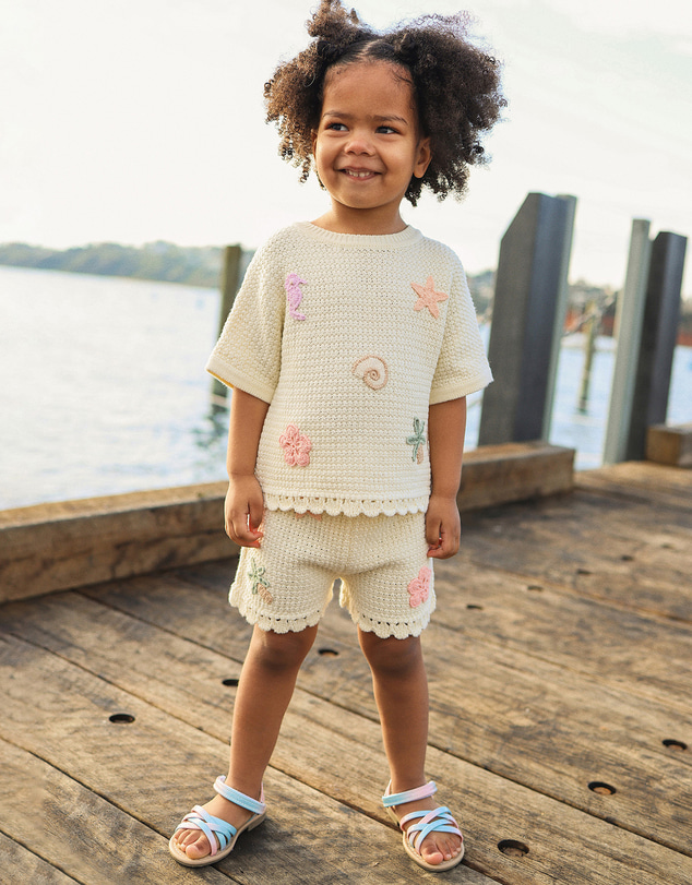 Kynd Baby - Crochet Short in Coconut