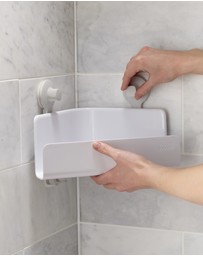 Joseph Joseph - EasyStore™ Corner Shower Shelf with Adjustable Mirror - 2 Pack (White)