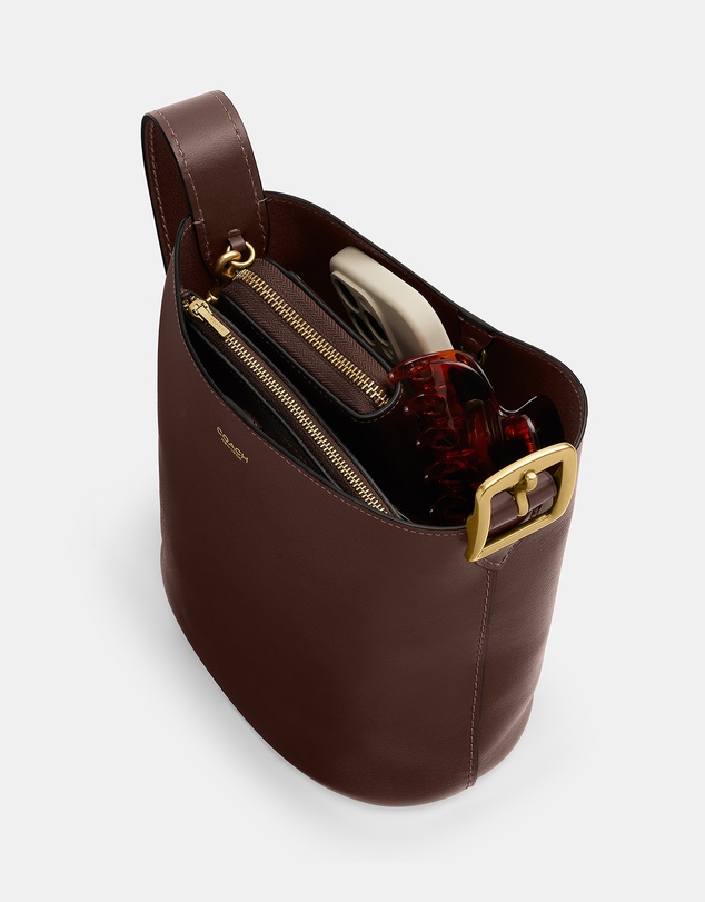 Coach - Natural Grain Leather Bleecker Bucket Bag 21