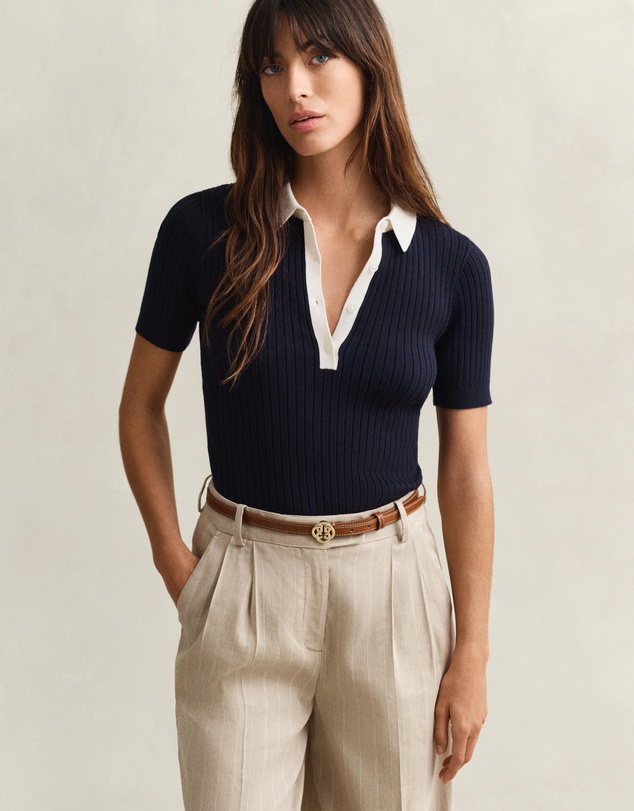 Gant - Ribbed Short Sleeve Rugger