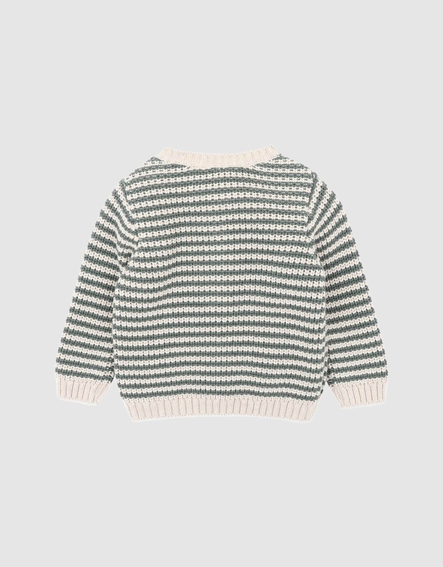 Bebe by Minihaha - Otto Stripe Organic Knitted Cardigan - Babies