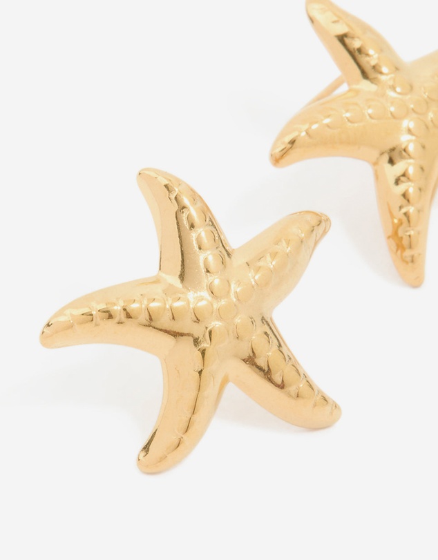 Lovisa - Waterproof Gold Plated Stainless Steel Dancing Starfish Stud Earrings