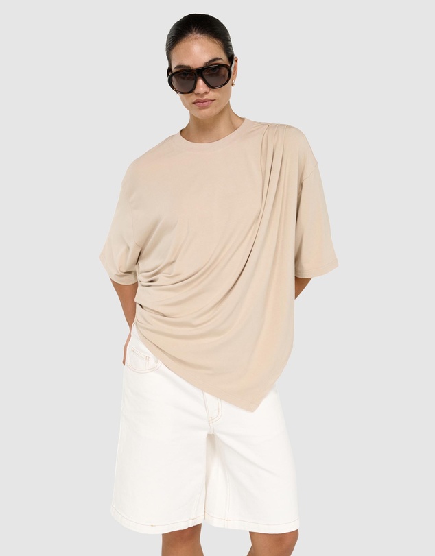 Staple the Label - Zelle Draped Oversized Tee
