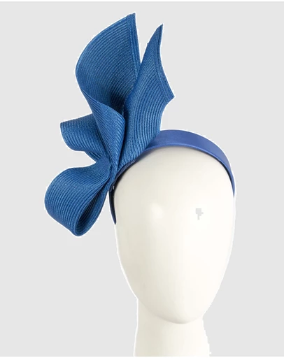 Max Alexander - Tall Royal Blue Racing Fascinator